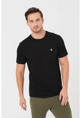 Tricou regular fit cu decolteu la baza gatului