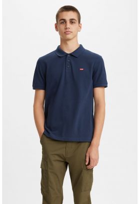 Tricou polo din material pique cu detaliu logo brodat pe piept