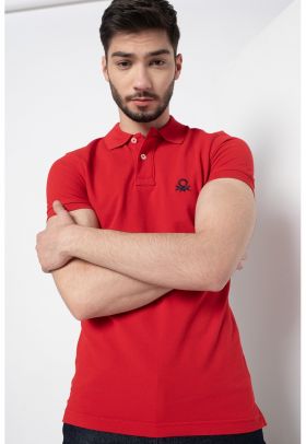 Tricou polo slim fit din bumbac