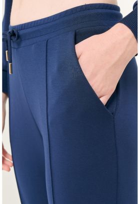 Pantaloni de trening din amestec de modal cu snururi