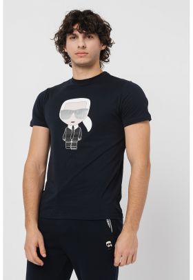 Tricou de bumbac cu imprimeu Karl