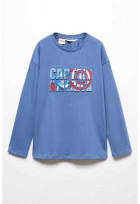 Bluza cu imprimeu Captain America