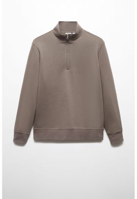 Bluza de trening cu fenta cu fermoar