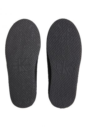 Papuci slingback de casa din blana sintetica