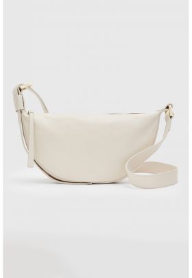 Geanta baguette de piele Half Moon