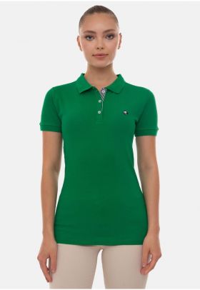 Tricou polo din bumbac cu logo brodat pe piept