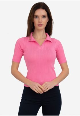 Tricou polo striat