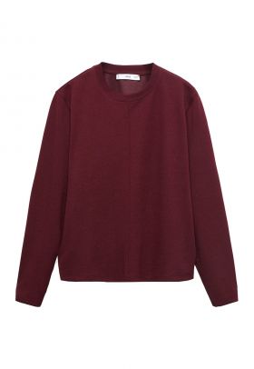 Bluza de trening din material pique cu decolteu la baza gatului