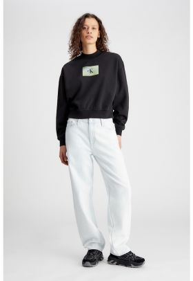 Bluza de trening de bumbac organic si logo