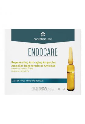 Fiole anti-imbatranire cu efect regenerator Cantabria Endocare - pentru toate tipurile de piele - 7 x 1 ml