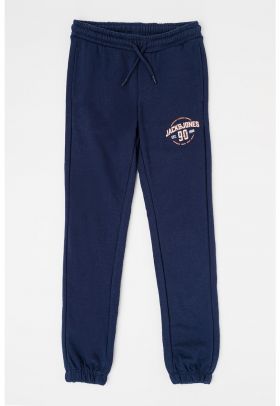 Pantaloni de trening cu croiala conica si logo