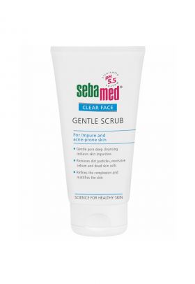 Scrub dermatologic delicat Clear Face pentru ten acneic - 150 ml