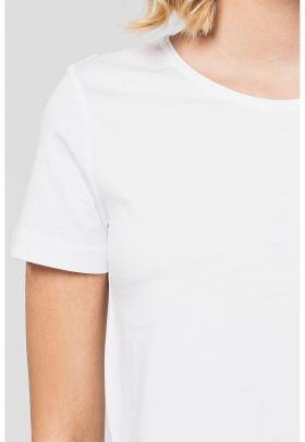 Tricou crop cu decolteu rotund