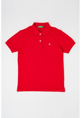 Tricou polo din pique cu logo