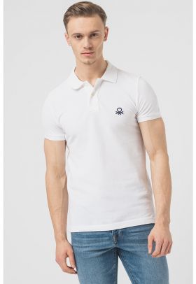 Tricou polo slim fit din bumbac