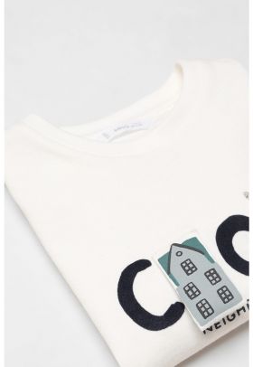 Bluza cu imprimeu text