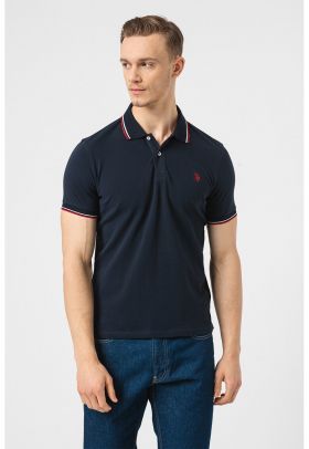 Tricou polo de bumbac cu logo