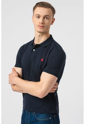 Tricou polo de bumbac cu logo