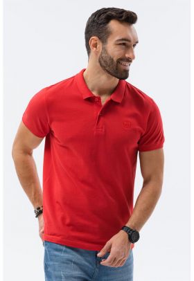 Tricou polo din bumbac cu model pique