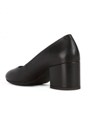 Pantofi din piele cu toc masiv Eleana