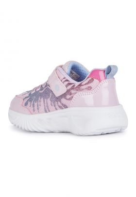 Pantofi sport cu inchidere velcro si aspect stralucitor