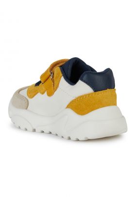 Pantofi sport cu inchidere velcro si detalii din piele intoarsa