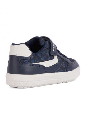 Pantofi sport cu inchidere velcro si garnituri din piele ecologica