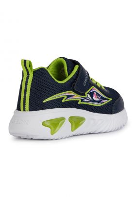 Pantofi sport din piele ecologica si plasa cu inchidere velcro