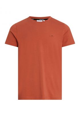 Tricou slim fit cu decolteu la baza gatului