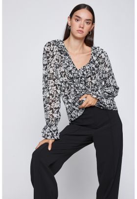 Bluza cu imprimeu floral