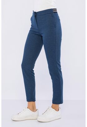 Pantaloni crop cu buzunare oblice