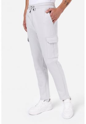 Pantaloni de trening cargo cu snur de ajustare in talie