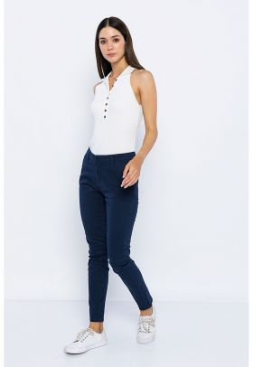 Pantaloni skinny cu talie joasa