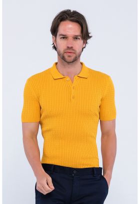 Tricou polo elastic