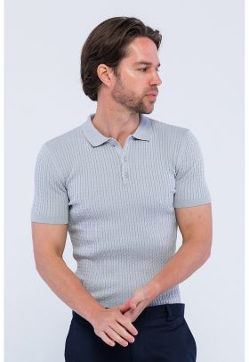 Tricou polo elastic