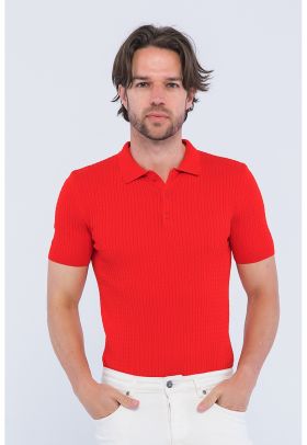 Tricou polo elastic