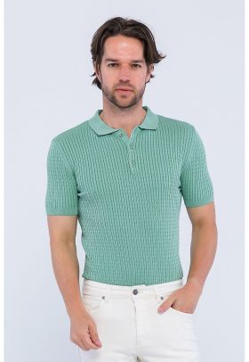 Tricou polo elastic