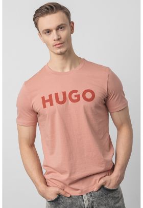 Tricou regular fit cu logo contrastant Dulivio