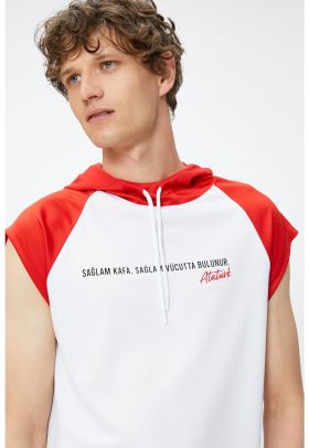 Tricou cu gluga si text