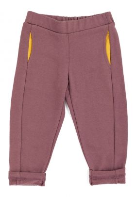 Pantaloni din bumbac organic cu model camuflaj