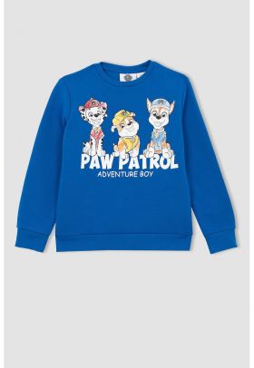 Bluza sport cu decolteu la baza gatului si imprimeu Paw Patrol