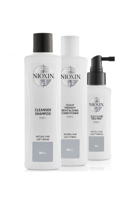 Kit impotriva caderii parului natural System 1 - 300 ml+300 ml+100 ml