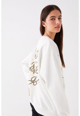 Bluza de trening cu imprimeu cu Tinkerbell