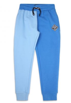 Pantaloni de trening cu model in doua tonuri si buzunare laterale