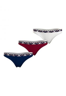 Set de chiloti tanga din amestec de bumbac organic - 3 perechi