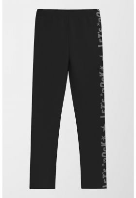 Colanti slim fit cu imprimeu text