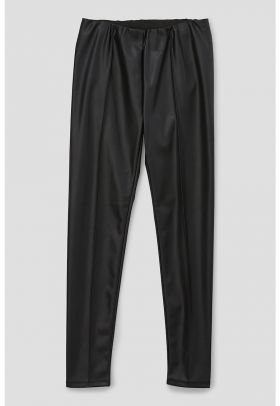 Colanti slim fit de piele ecologica