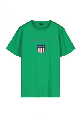 Tricou cu decolteu rotund si imprimeu logo