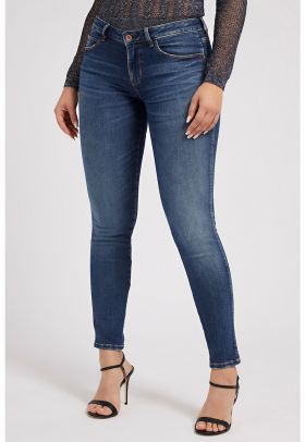 Blugi skinny cu detalii cu aspect decolorat Curve X