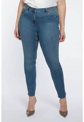 Blugi skinny cu talie inalta